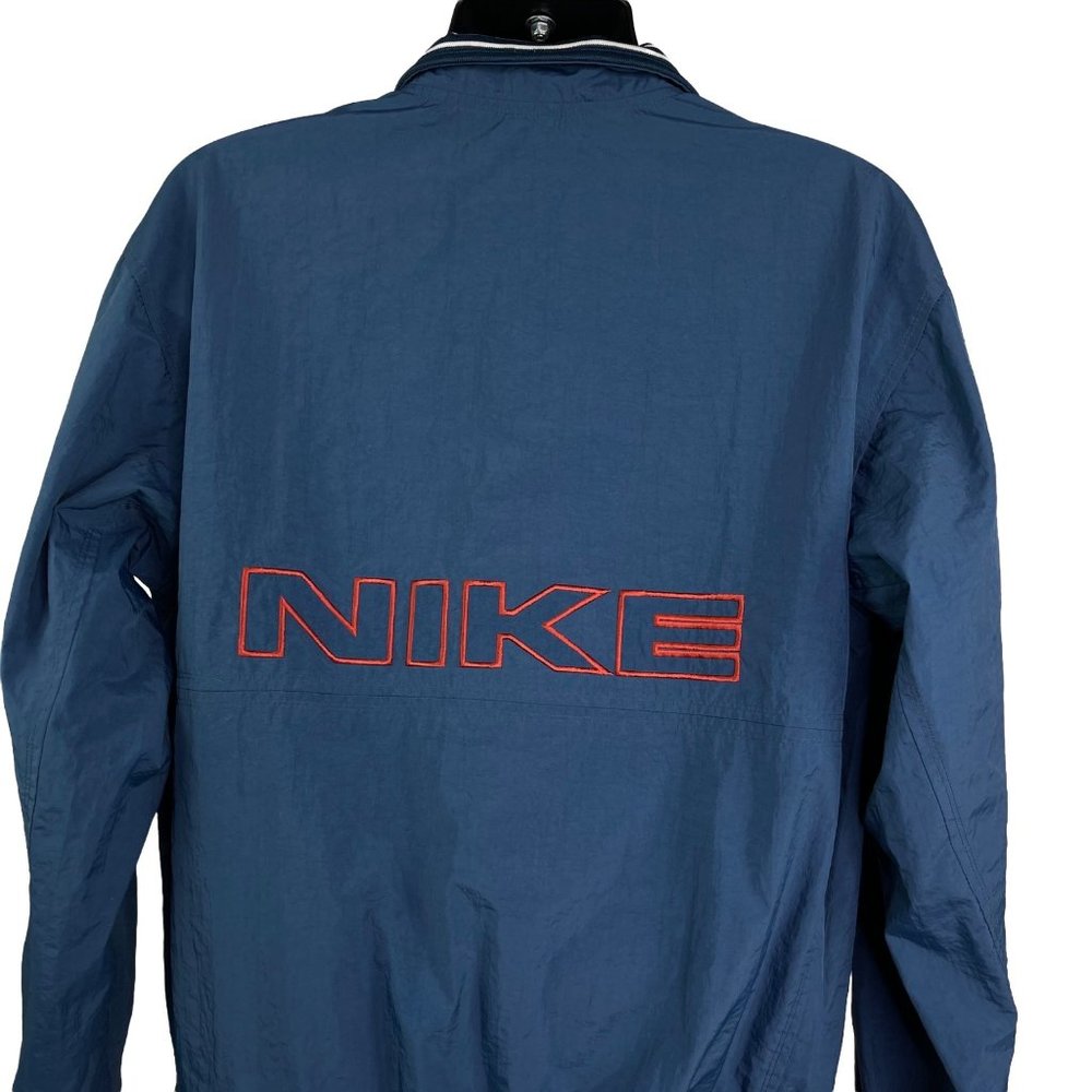 Vintage Mens Nike Windbreaker Pullover Jacket Swoosh Spellout M 90's